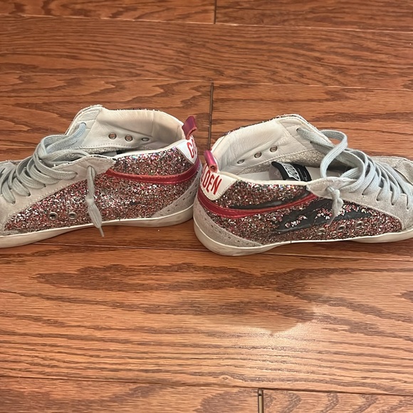 Golden Goose Pink sparkly Mid Stars. Size 38 - Picture 2 of 6